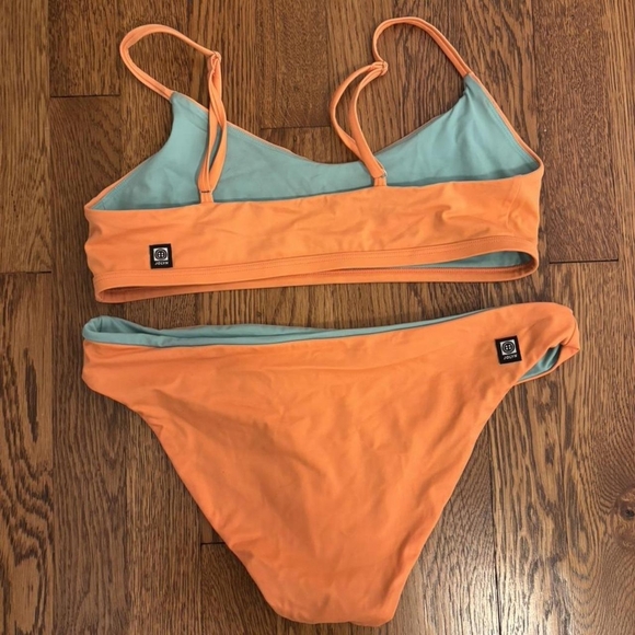Jolyn Clothing Orange and Light Blue Bikini - Picture 2 of 4